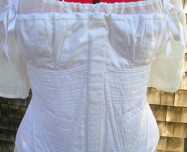 1870's Corded and Quilted Corset Finished
